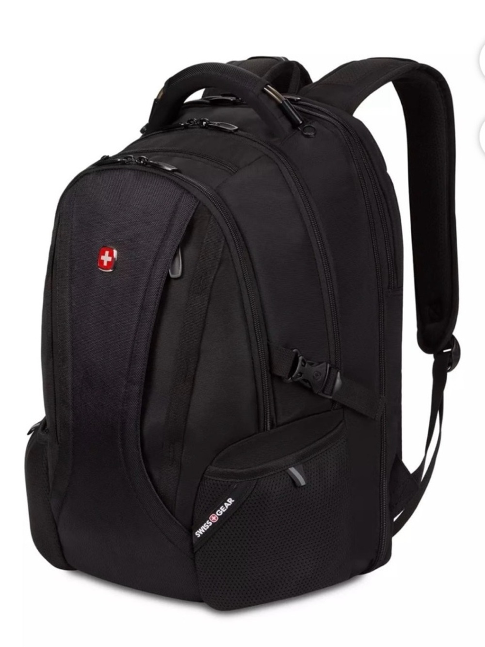 SwissGear Black Laptop Backpack with Red Logo - Picture 2 of 7